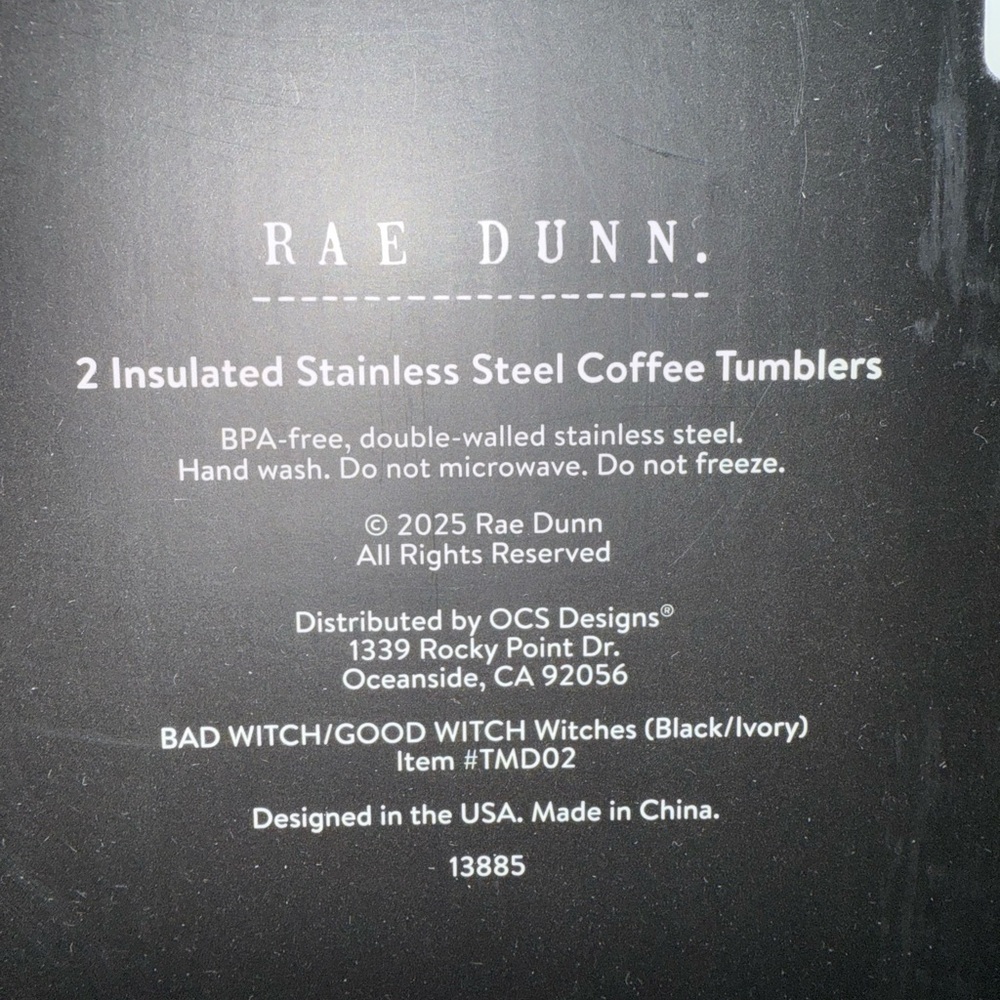 Rae Dunn Halloween Coffee Tumbler Set - Bad Witch & Good Witch - Picture 3 of 5